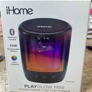 iHome New in Sealed Box Playglow Mini Portable Bluetooth Color Changing Speaker
